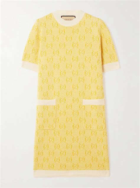 vestito giallo pallido gucci